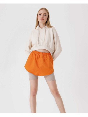 1888 Sweatshirt Ve Kazak Altı Gömlek Etek - Turuncu