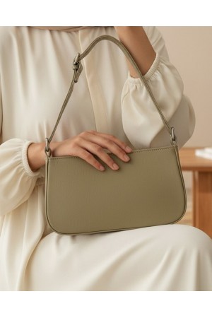 010172 Plain Baguette Shoulder Bag 