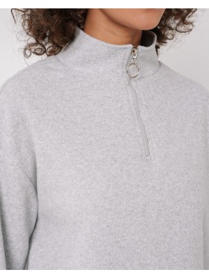 55449 سويت شيرت محبوك بياقة سحاب 