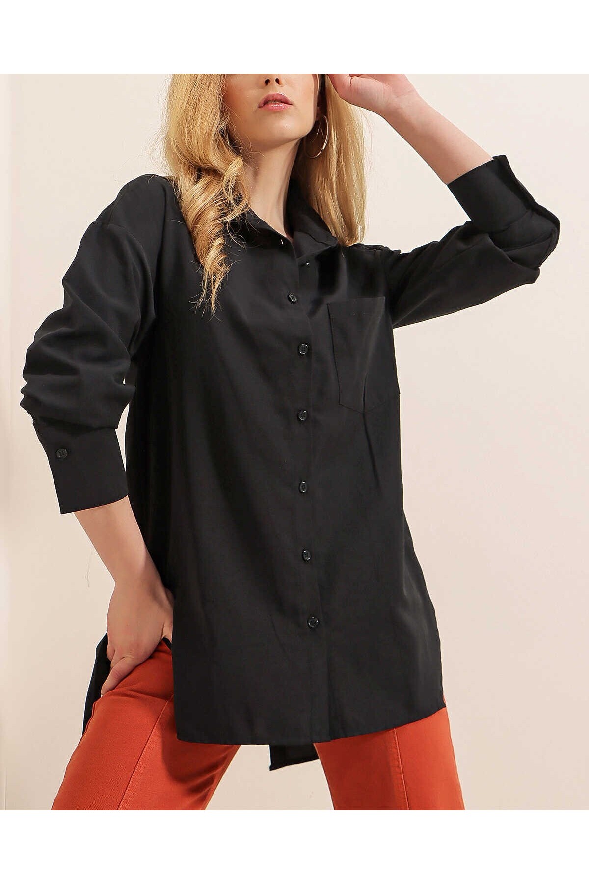 3952 Back Buttoned Boyfriend Shirt 