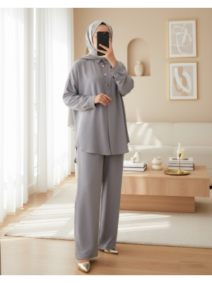 6631 Oversize Alt-Üst Takım - Gri