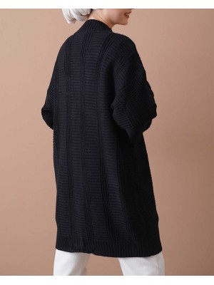 15768 Tesettür Triko Hırka - Siyah