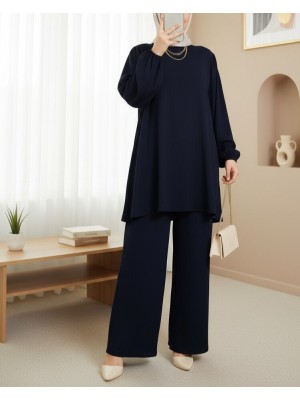Kadın Lacivert Tunik Pantolon Alt Üst Takım 6663