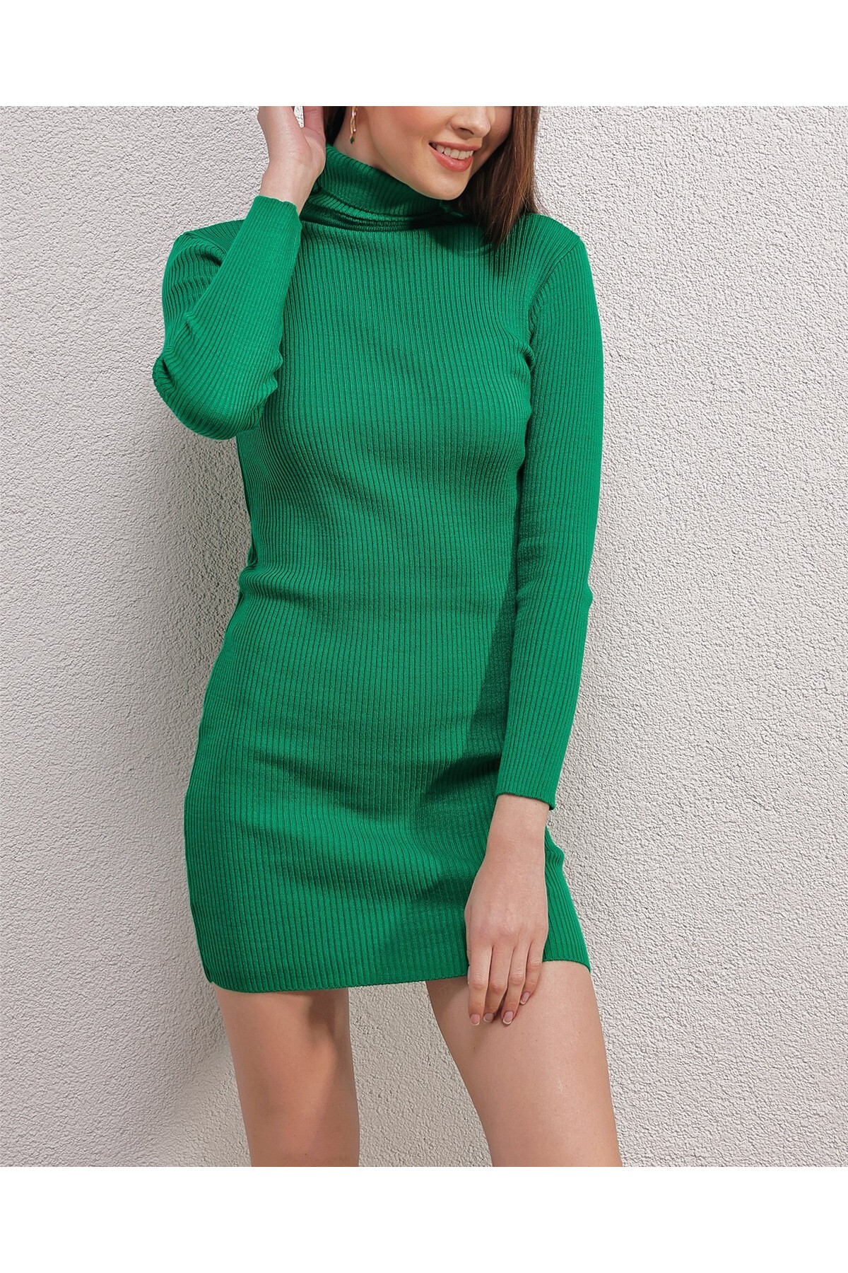 15797 Turtleneck Knit Dress 