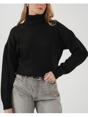 15917 Women's Turtleneck Oversize Knitwear Sweater 
