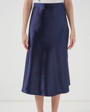 15806 Saten Etek - Lacivert