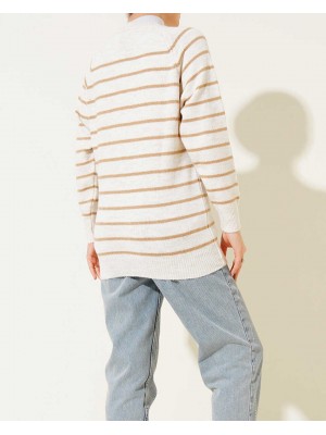 15808 Düğmeli Kazak - Bisküvi