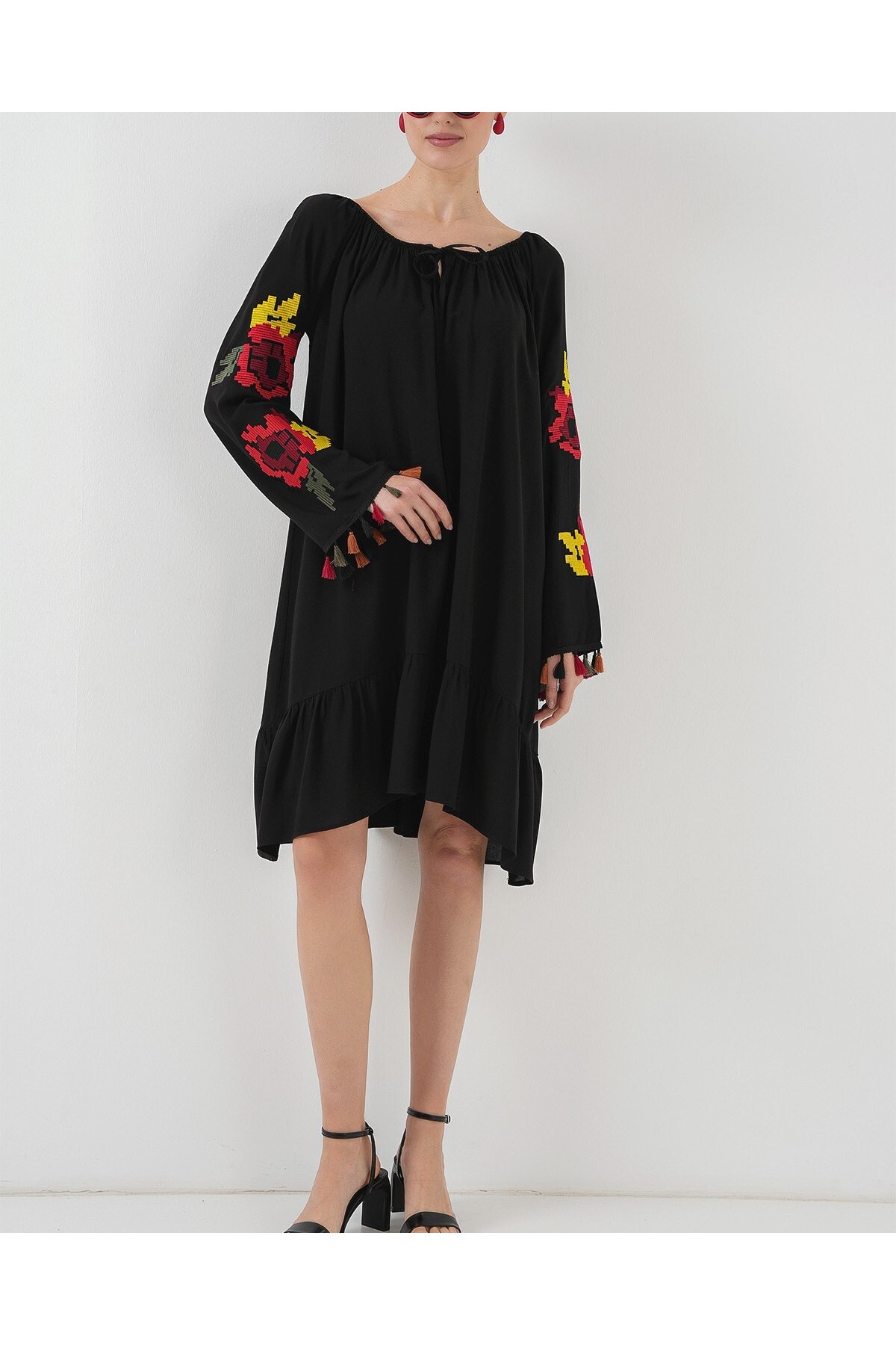 Embroidered Midi Dress 2531 