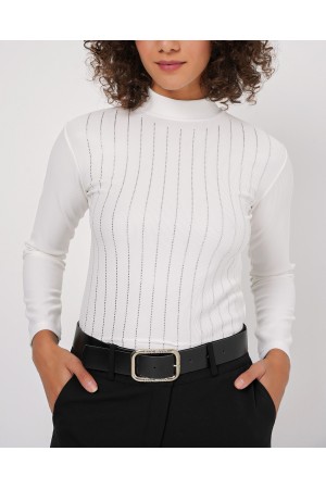 922 Taşlı Body - Beyaz