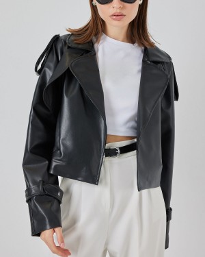 جاكيت جلدي نسائي كبير الحجم 1047 