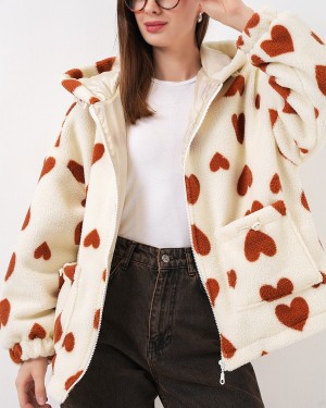 جاكيت نسائي مخملي بغطاء رأس 5236 