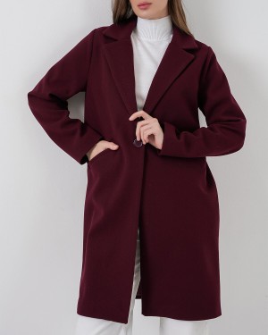 9085 Kaşe Kaban - Bordo