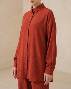 طقم حجاب نسائي محبوك (قطعة علوية وسفلية) 6711 