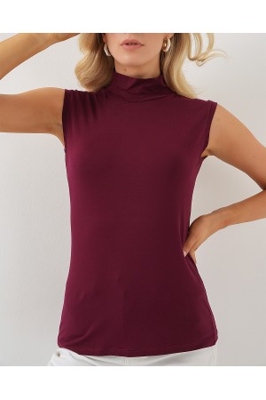 Kadın Kolsuz Body 4348 - Bordo