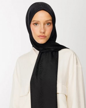 Artemis Desen İpeksi Jakar Şal - Siyah