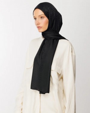 Artemis Desen İpeksi Jakar Şal - Siyah