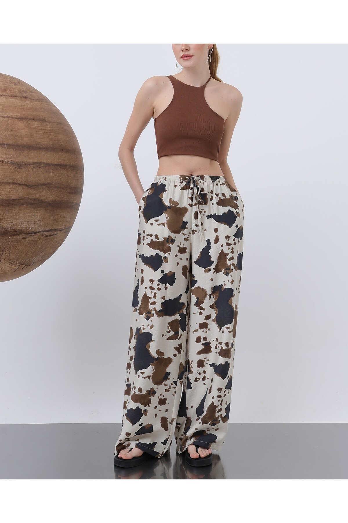 Women's Patterned Loose Trousers 