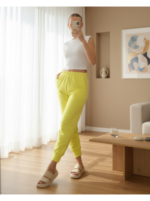 Kadın Ribana Detaylı Eşofman Altı - 30189PNT