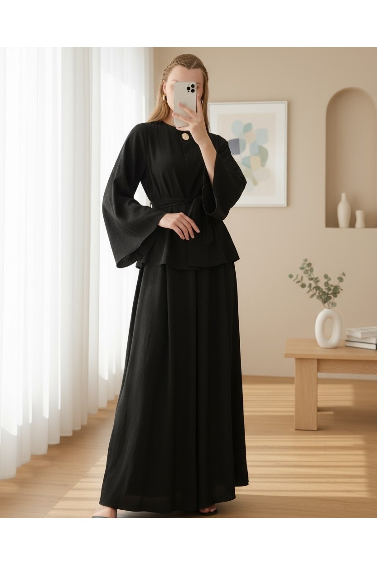 Women's Belted Jacketed Two-Piece Suit 