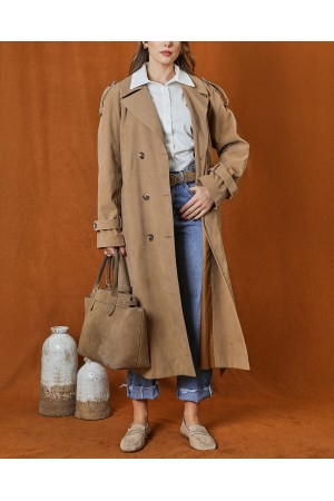 Kadın Süet Trench  -  32407TRC