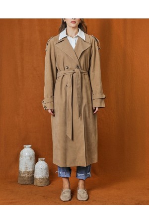 Kadın Süet Trench  -  32407TRC