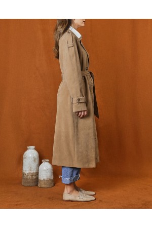Kadın Süet Trench  -  32407TRC