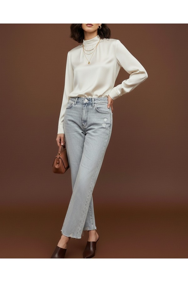 Kadın Basic Denim Pantolon -32195PNT