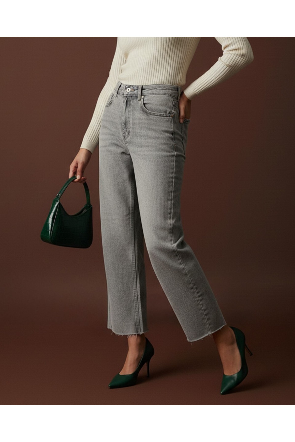 Kadın Basic Denim Pantolon -32196PNT