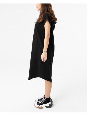 Kadın Kapşonlu Önden Cepli Basic Elbise -31203ELB