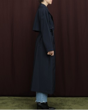 Kadın Cep Kapağı Detaylı Kuşaklı Trençkot - 15228TRC