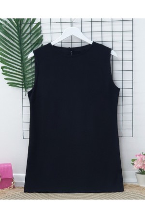Sıfır Kol Ayrobin İçlik -Siyah