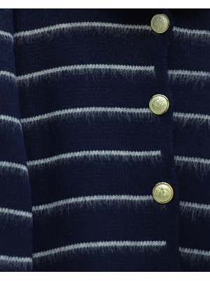 Düğmeli Gömlek Detaylı Triko Hırka -Laci