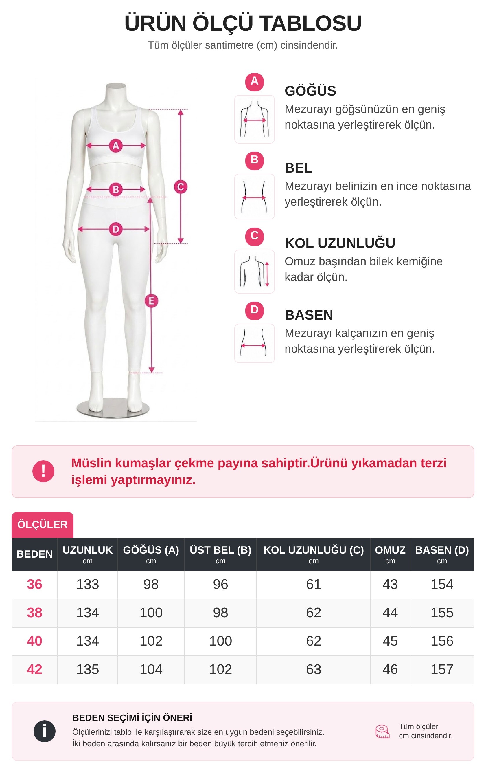 Yarım Patlı Bağcıklı Kolu Lastikli Müslin Elbise -Taş rengi